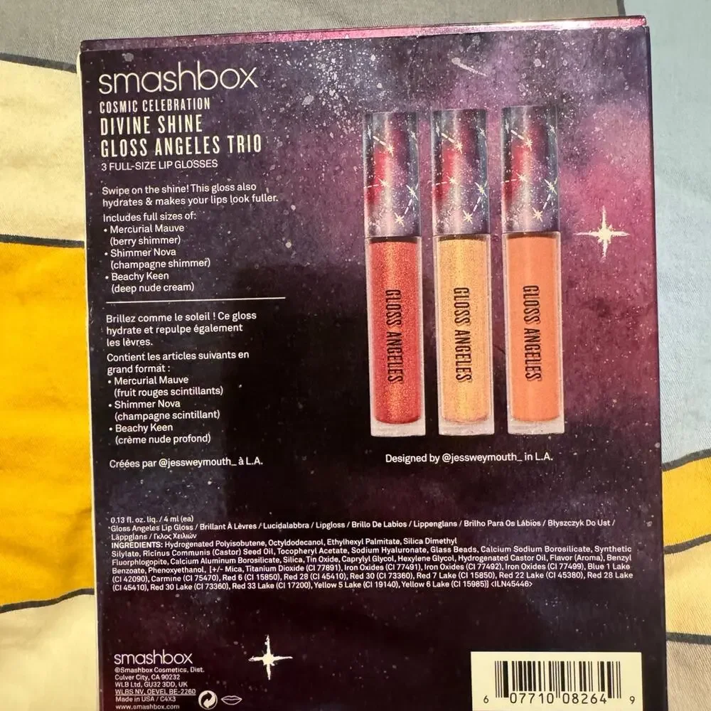 Smashbox Cosmic Celebration Gloss Angeles Trio – 3 Full Size Lip Glosses NEW